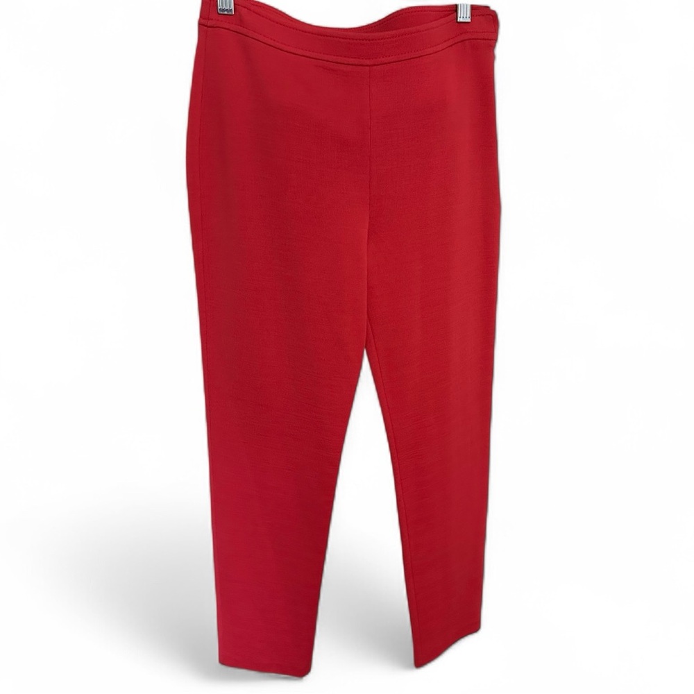 St. John Alexa Fit Wool Classic Knit Ankle Pant in Hibiscus NWT Sz 4 Pink $395